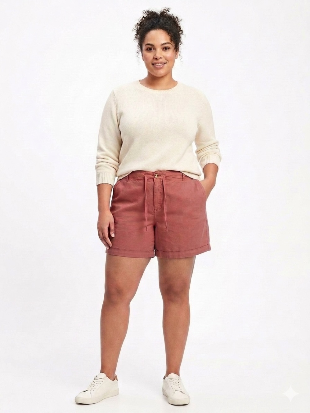 Sonoma Rust Drawstring Utility Bermuda Shorts